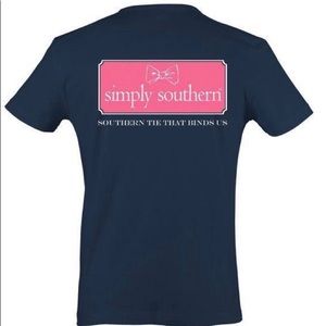 Navy Blue simply southern tee
